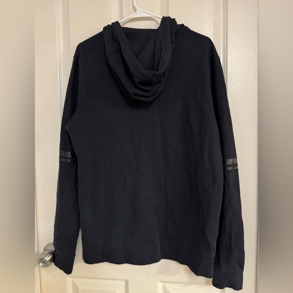 HUGO BOSS Cotton-Piqué Zip-Up Hoodie Dark Blue Size M | Made in Portugal - Picture 9 of 14